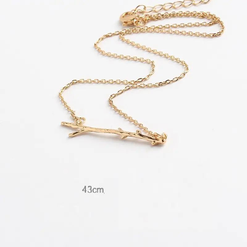Personalized And Mori 18K Gilded Simple Branch Necklace For Women