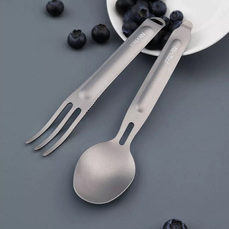 Title 4, Titanium Spork Spoon Cutlery Suit Outdoor Integ...