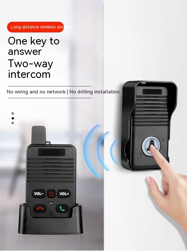 Wireless Voice Intercom Doorbell Two-Way Intercom 2 Wireless Voice Intercom Doorbell Two-Way Intercom