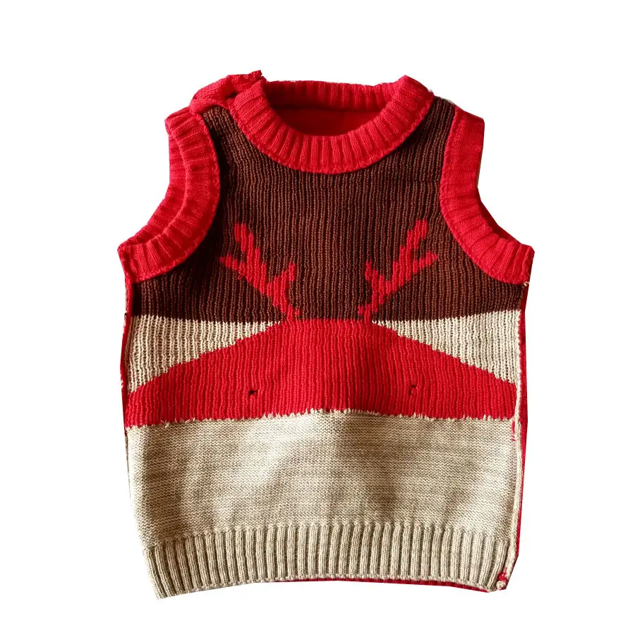 Children's Cotton Vest Christmas Deer Style European And American Style Children's Vest
