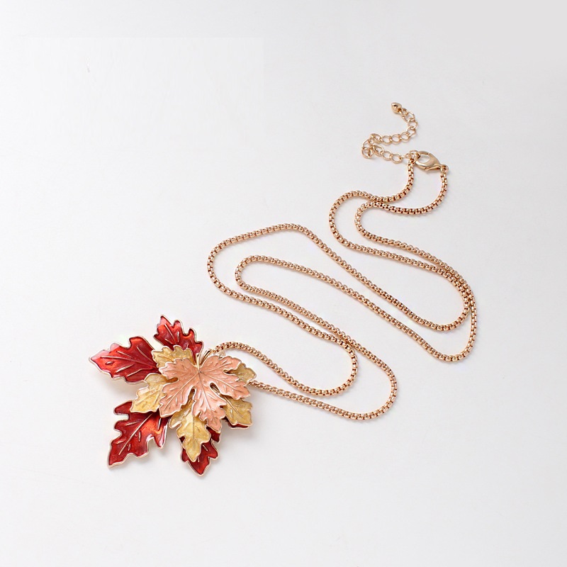 Title 5, Beauty Long Necklace Three-dimensional Multi-la...