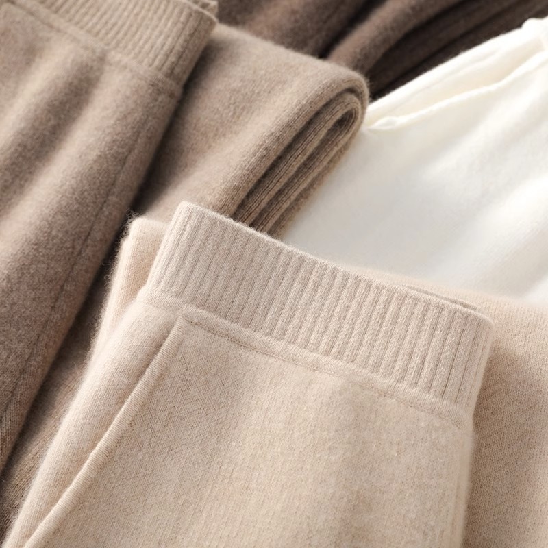 Women's Casual Wide-leg Wool Pants