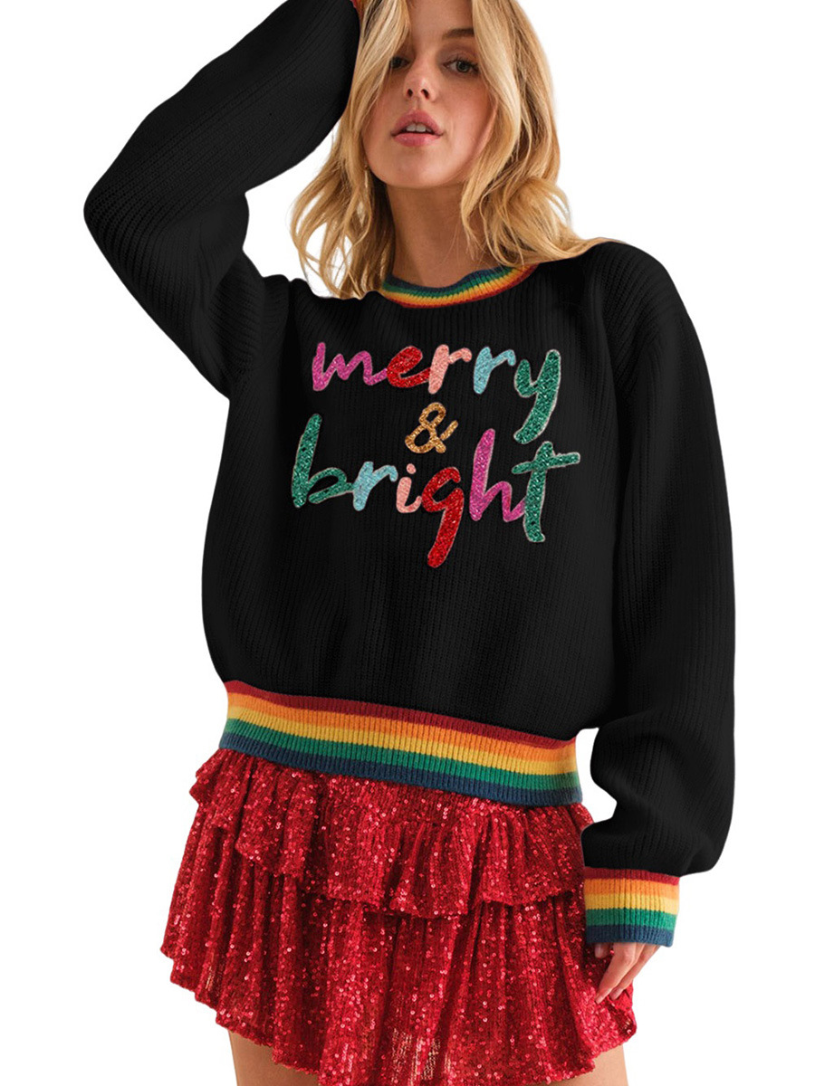 Pullover Round Neck Long Sleeves Top For Women