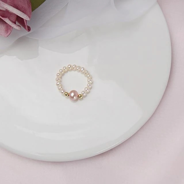Pearl Mini Small Pearl Ring  Women's