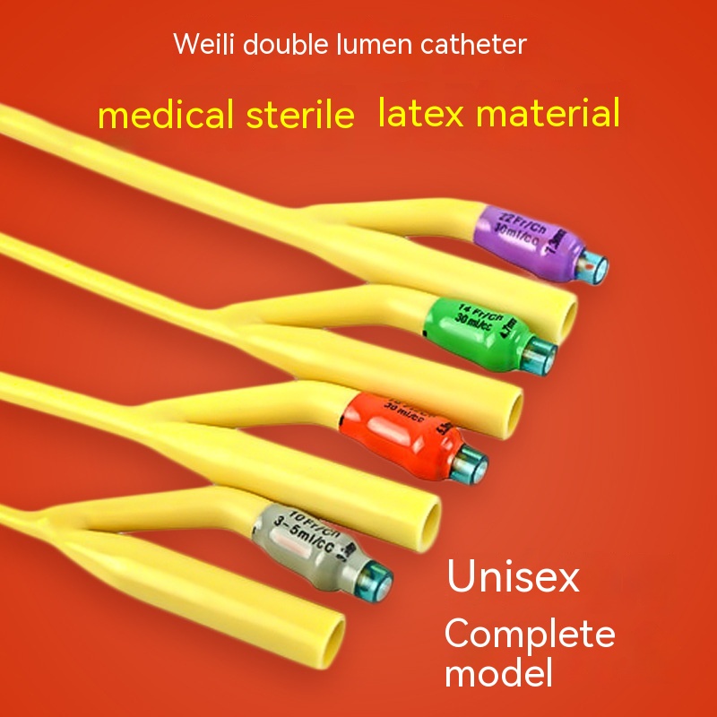 Title 10, Disposable Latex Catheter Double-cavity Elderly...