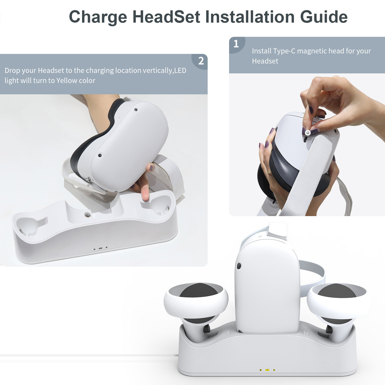 VR Glasses Handle Magnetic Charging Base - Image 7