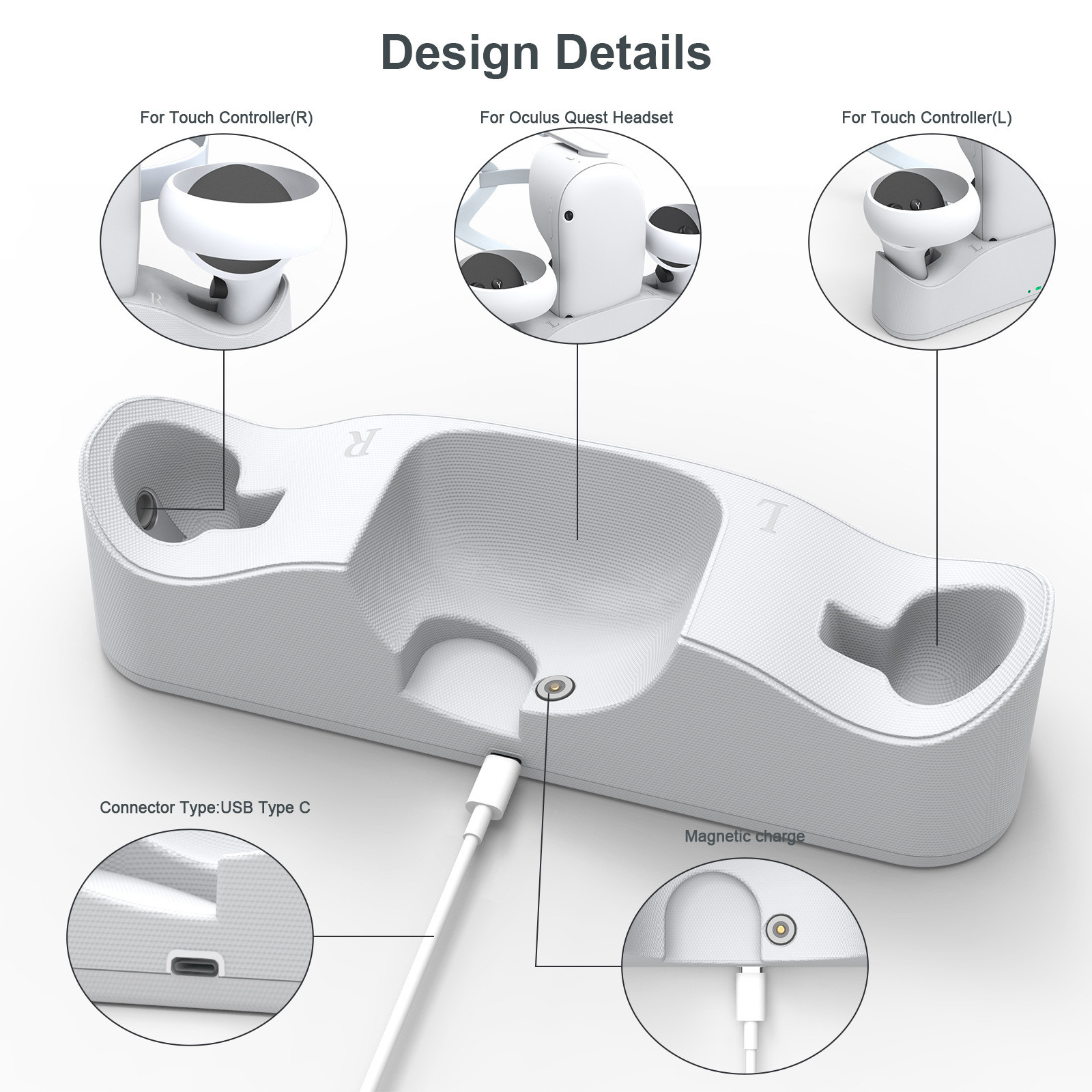 VR Glasses Handle Magnetic Charging Base - Image 9