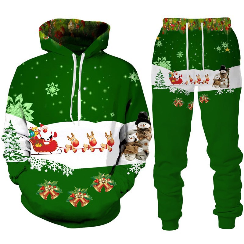 Title 2, Santa Claus 3D Printed Hooded Sportswear Trouse...