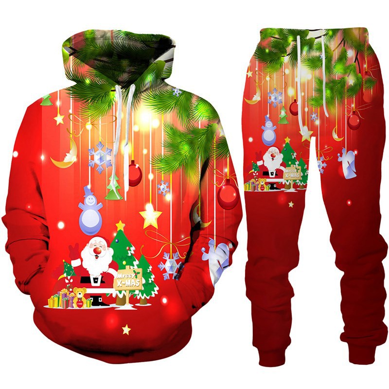 Title 3, Santa Claus 3D Printed Hooded Sportswear Trouse...