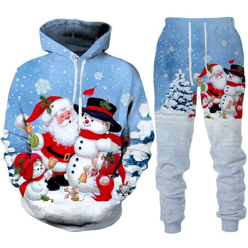 Title 7, Santa Claus 3D Printed Hooded Sportswear Trouse...