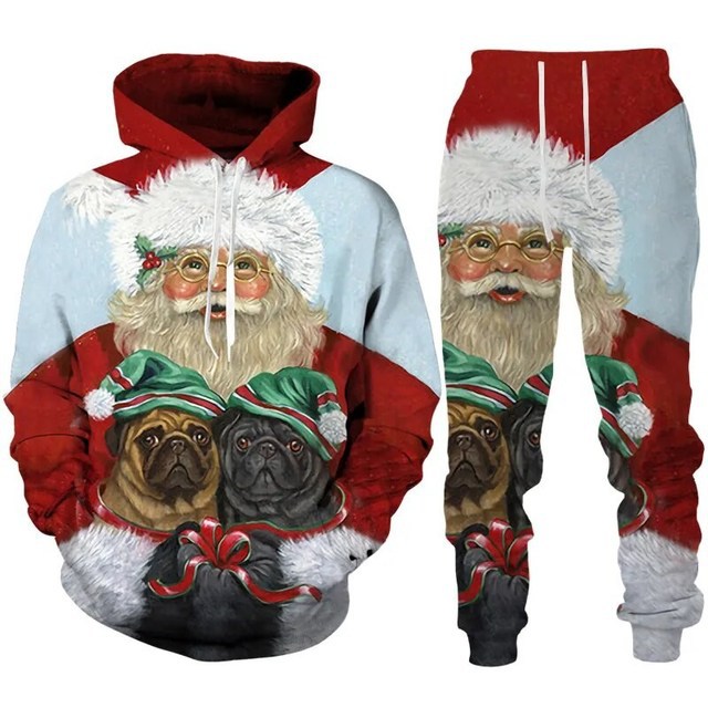 Title 10, Santa Claus 3D Printed Hooded Sportswear Trouse...