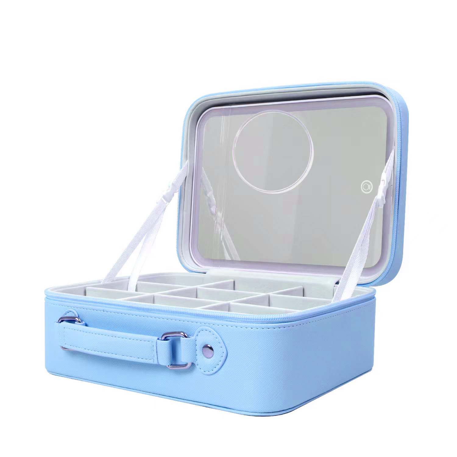 Title 4, Portable Cosmetic Bag Suitcase With Mirror