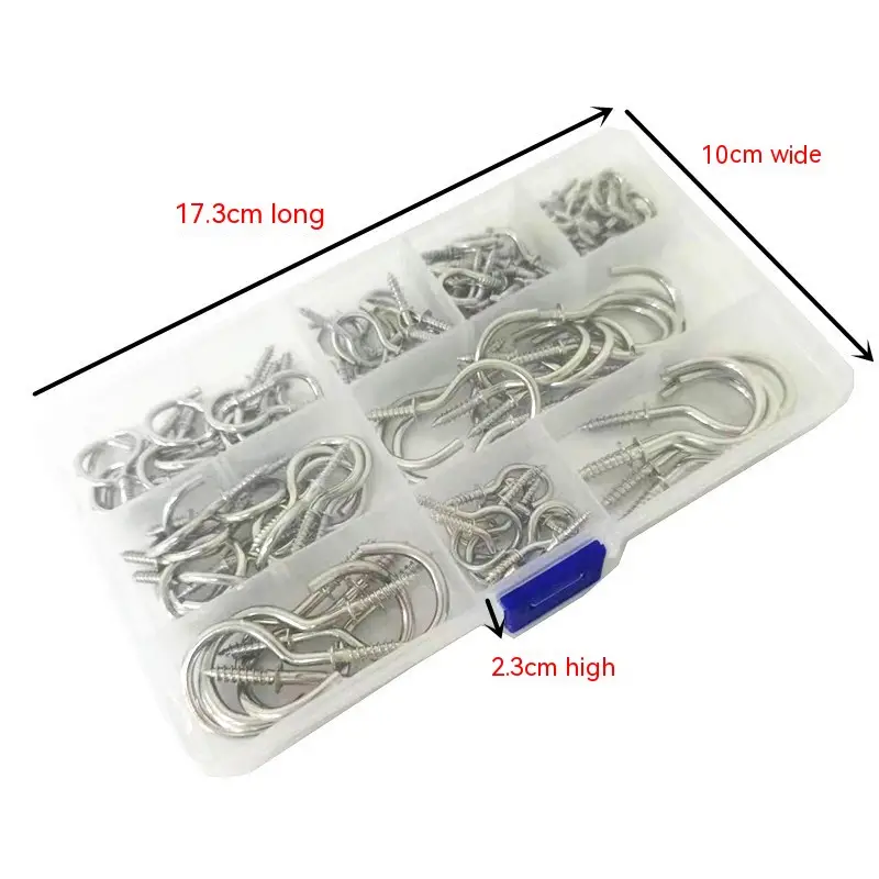 Boxed Cup Hooks 7 Specifications 120pcs Black Silver Gold Ceiling Hook