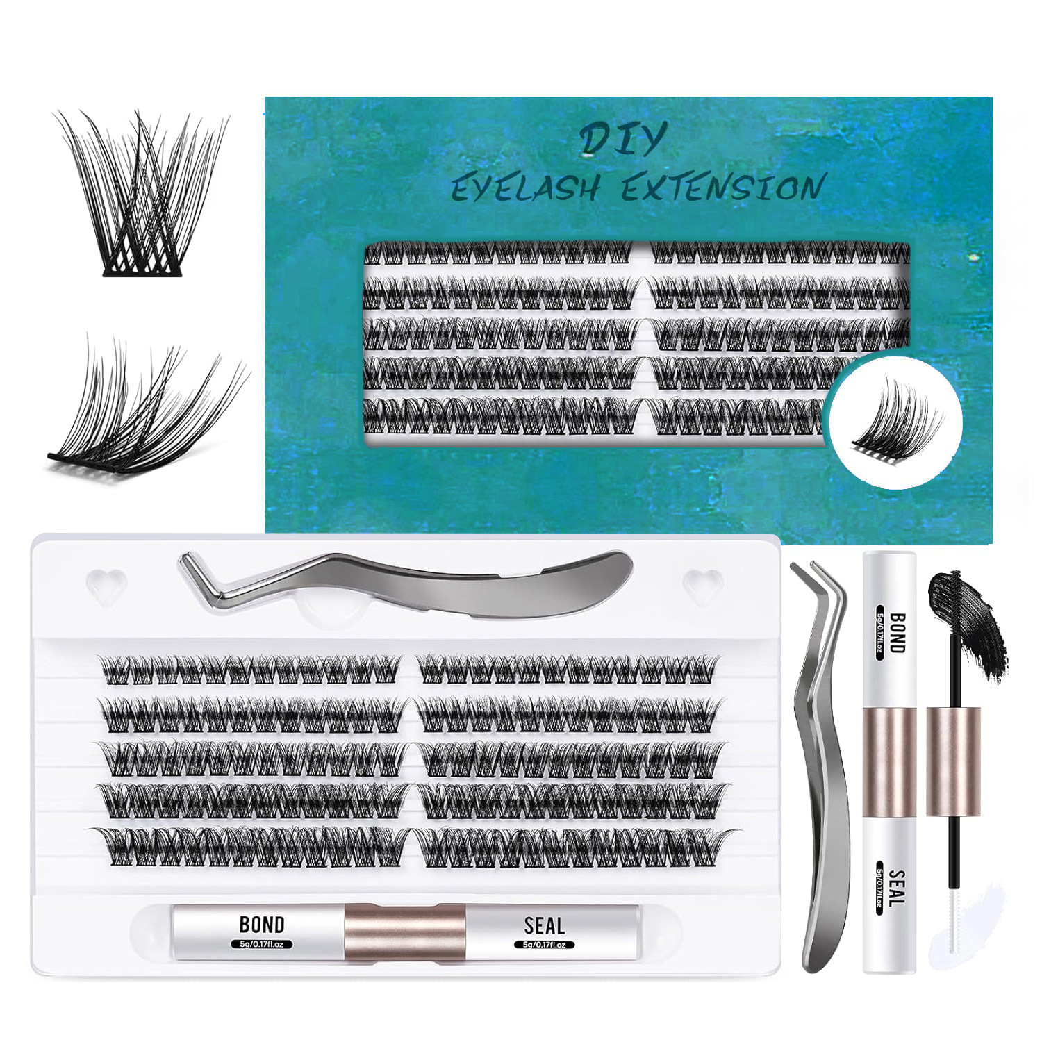 Hot Melt Individual Segmented False Eyelashes Double-headed — view 2