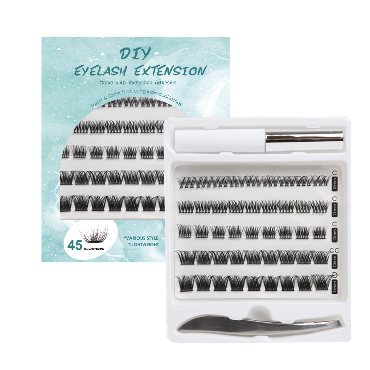 Hot Melt Individual Segmented False Eyelashes Double-headed — view 4