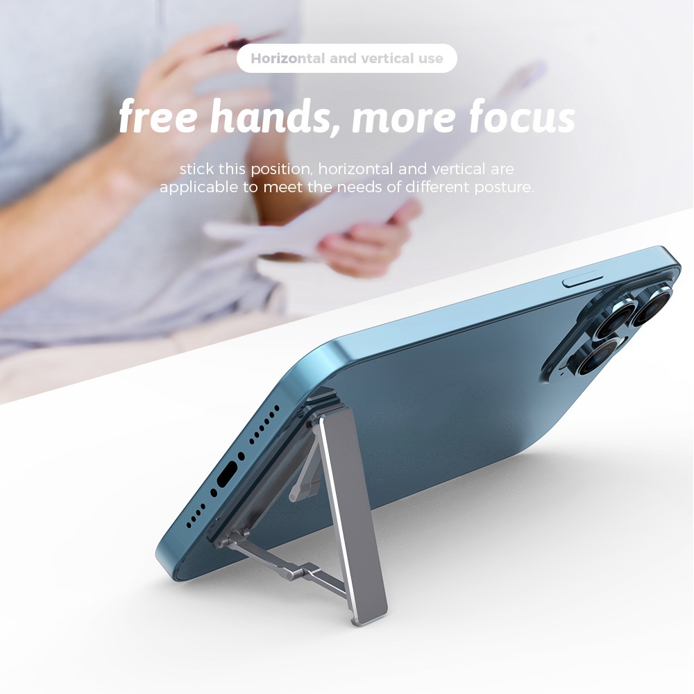 Aluminum Alloy Mobile Phone Bracket Foldable And Portable Back Sticker Mini - Image 5