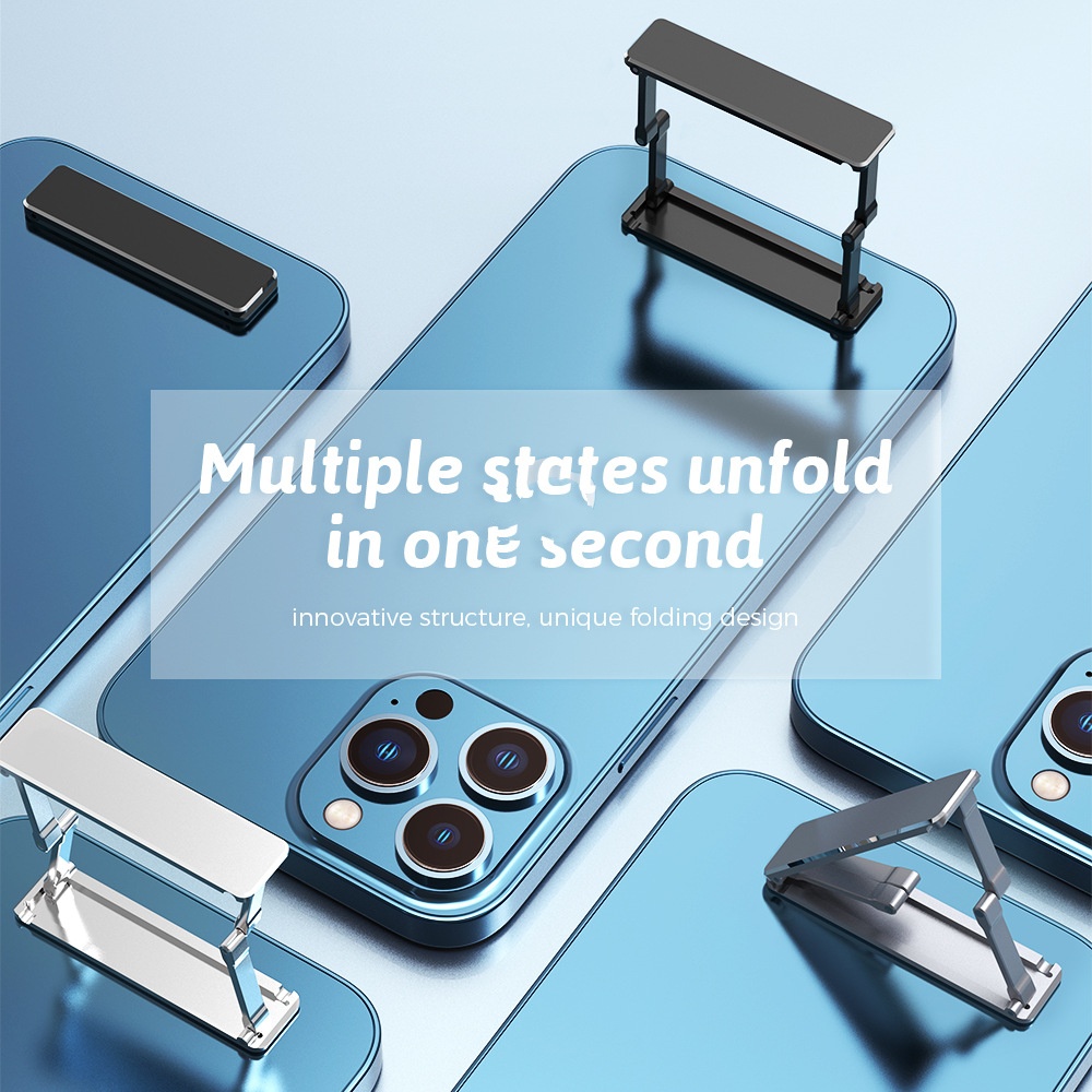 Aluminum Alloy Mobile Phone Bracket Foldable And Portable Back Sticker Mini - Image 2