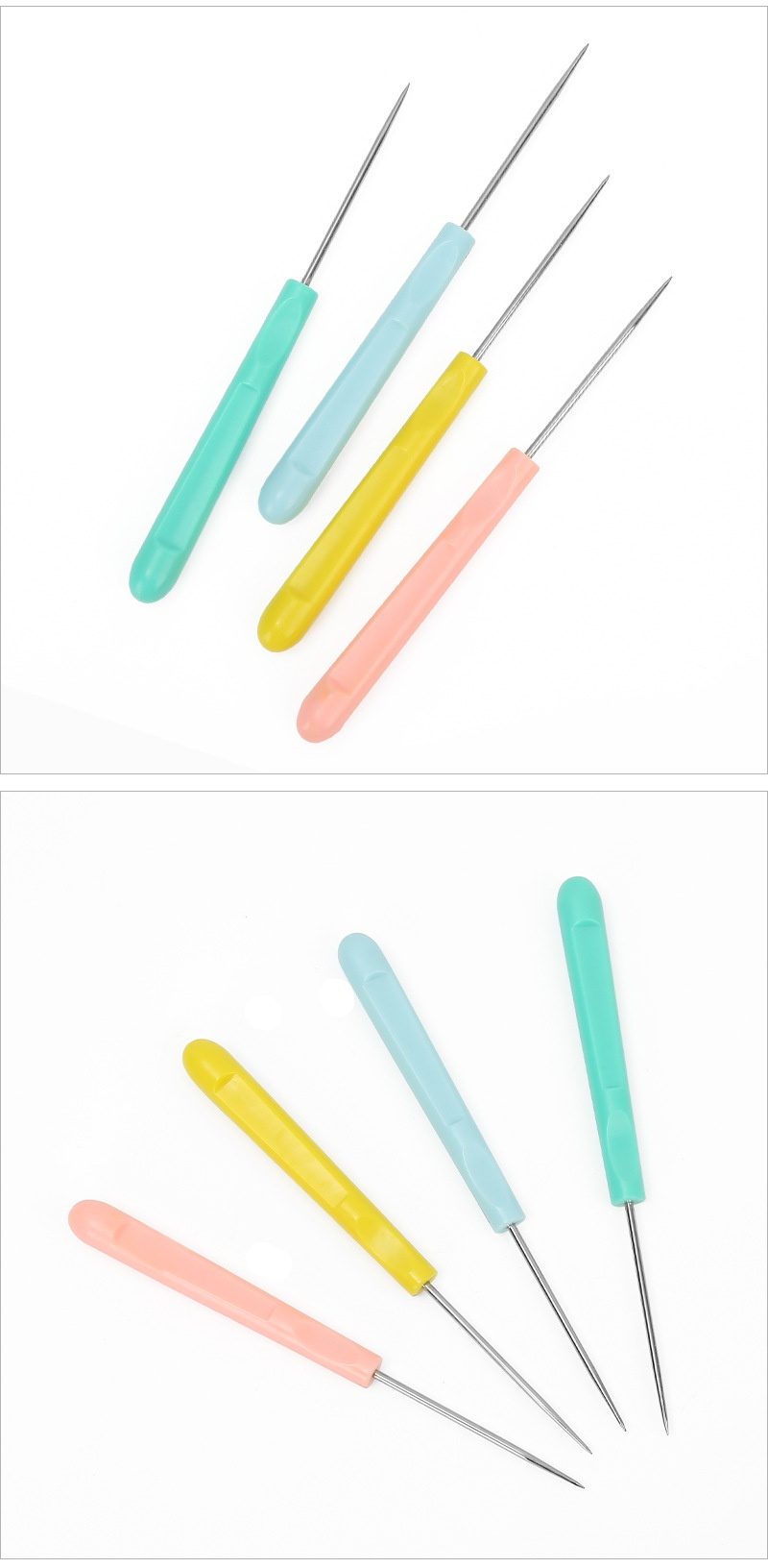 Color Plastic Handle Awl Handmade Diy Leather Punching Shoes Awl Sewing Patchwork Crochet Hook