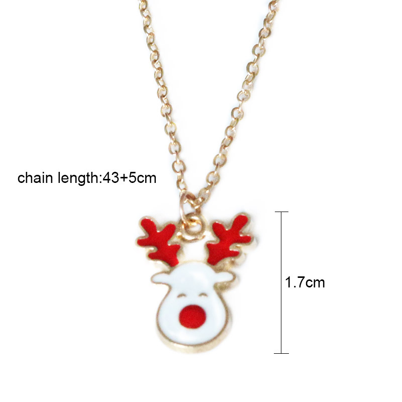 Women's Fashion Simple Christmas Elk Pendant Necklace