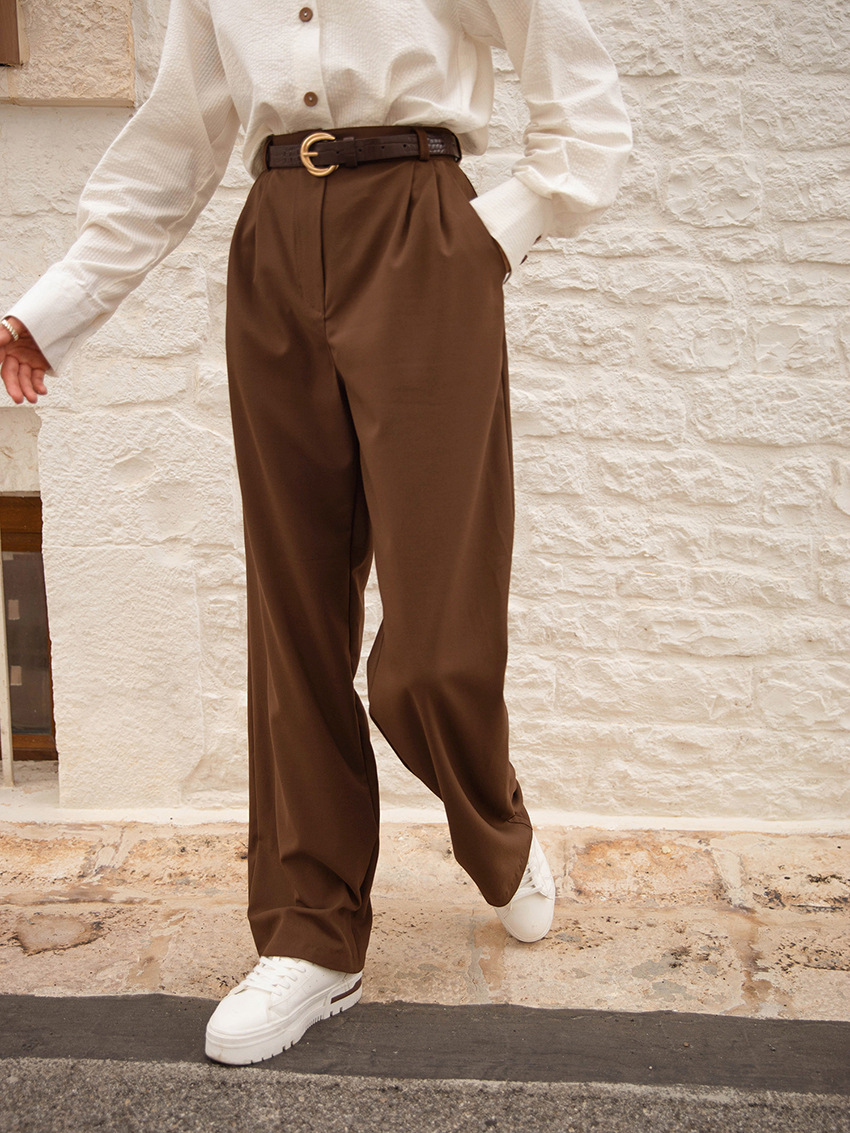 Women's Casual All-matching High Waist Straight Pants