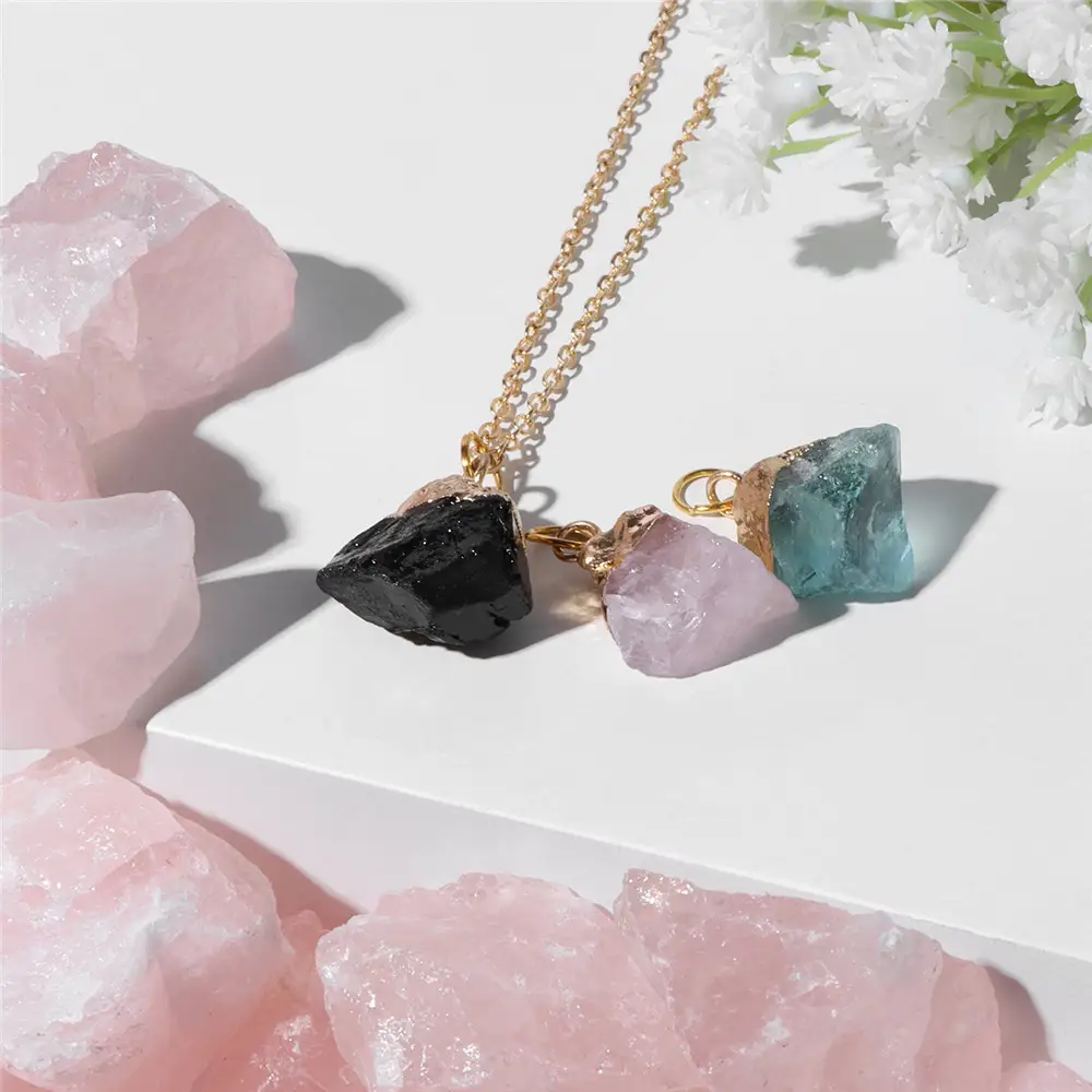 Natural Crystal Stone Irregular Agate Handmade Necklace Simple And Elegant