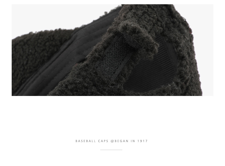 Autumn And Winter Letter R Solid Color Lamb Wool Baseball Cap Outdoor Sun Protection