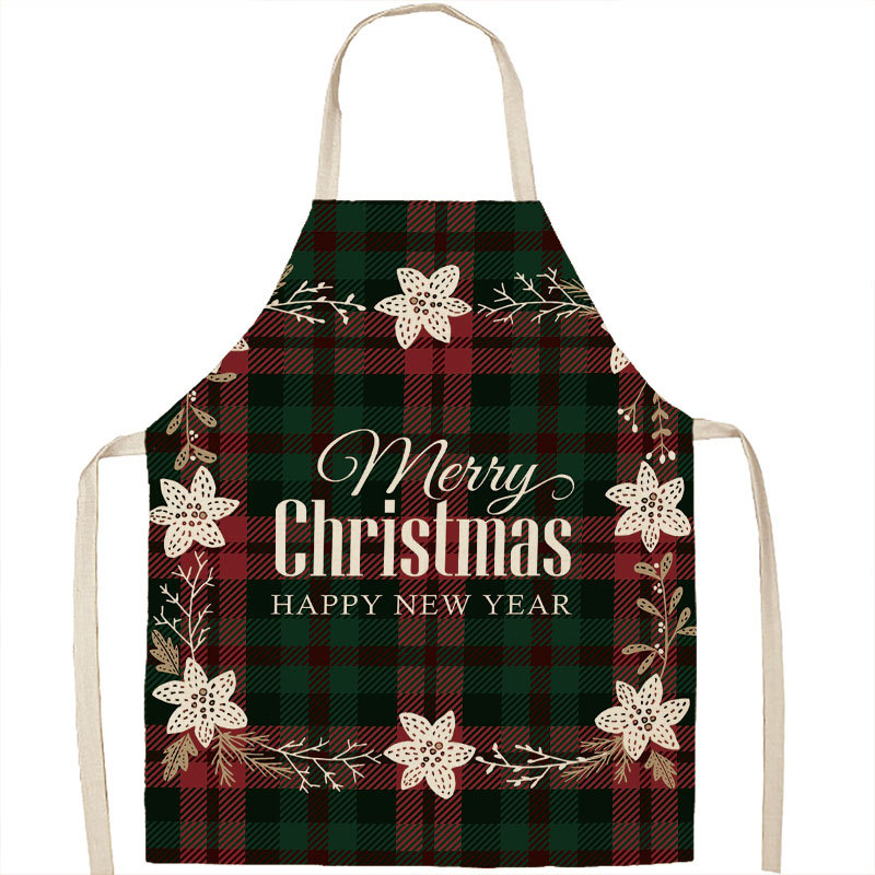 Title 16, Christmas Apron Linen Oil-proof Anti-fouling Gi...