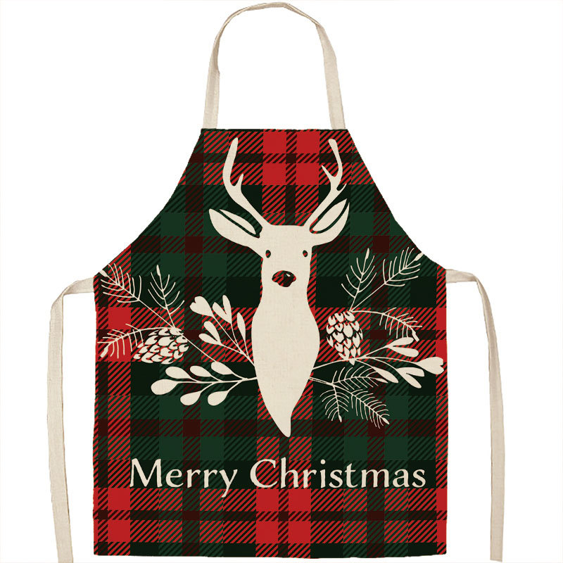 Title 17, Christmas Apron Linen Oil-proof Anti-fouling Gi...