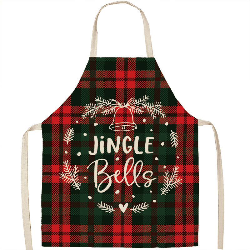 Title 18, Christmas Apron Linen Oil-proof Anti-fouling Gi...