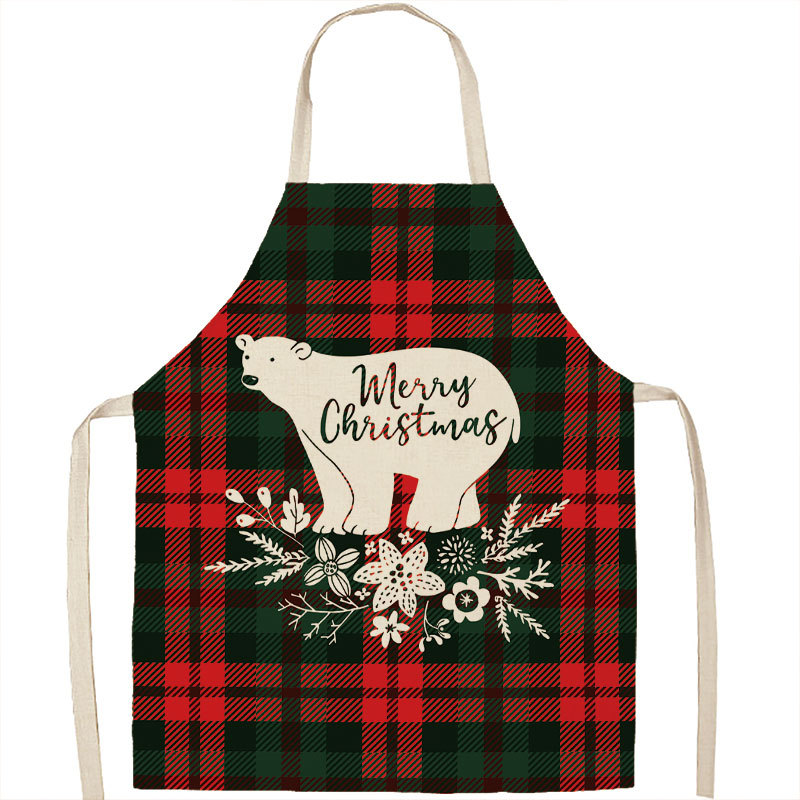 Title 19, Christmas Apron Linen Oil-proof Anti-fouling Gi...