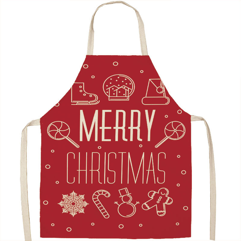 Title 22, Christmas Apron Linen Oil-proof Anti-fouling Gi...