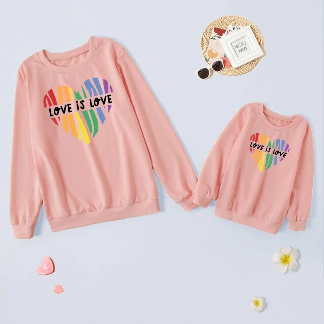 Letter Printed Parent-child Sweater Mother And Daughter Matching Clothes Three Colors — foto 7