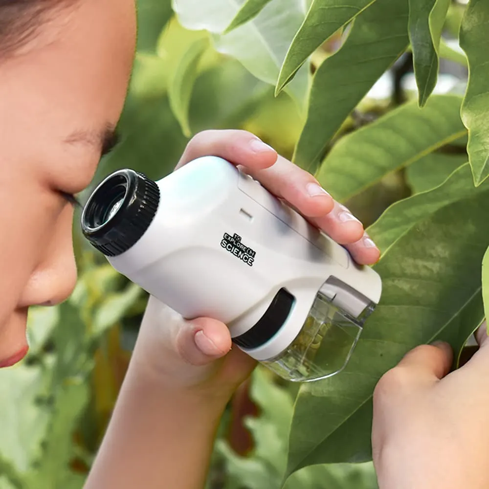 Pocket Microscope For Kids, Portable Handheld Mini Microscope Toy, Kids Microscope With LED Light 60X-120X, Halloween, Christmas And Thanksgiving Day Gift – image 3