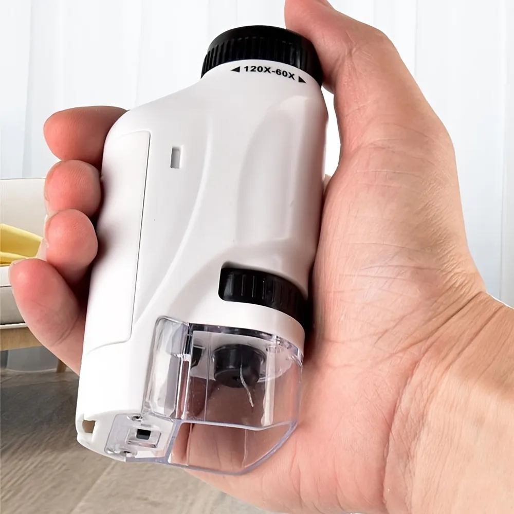 Pocket Microscope For Kids, Portable Handheld Mini Microscope Toy, Kids Microscope With LED Light 60X-120X, Halloween, Christmas And Thanksgiving Day Gift – image 4