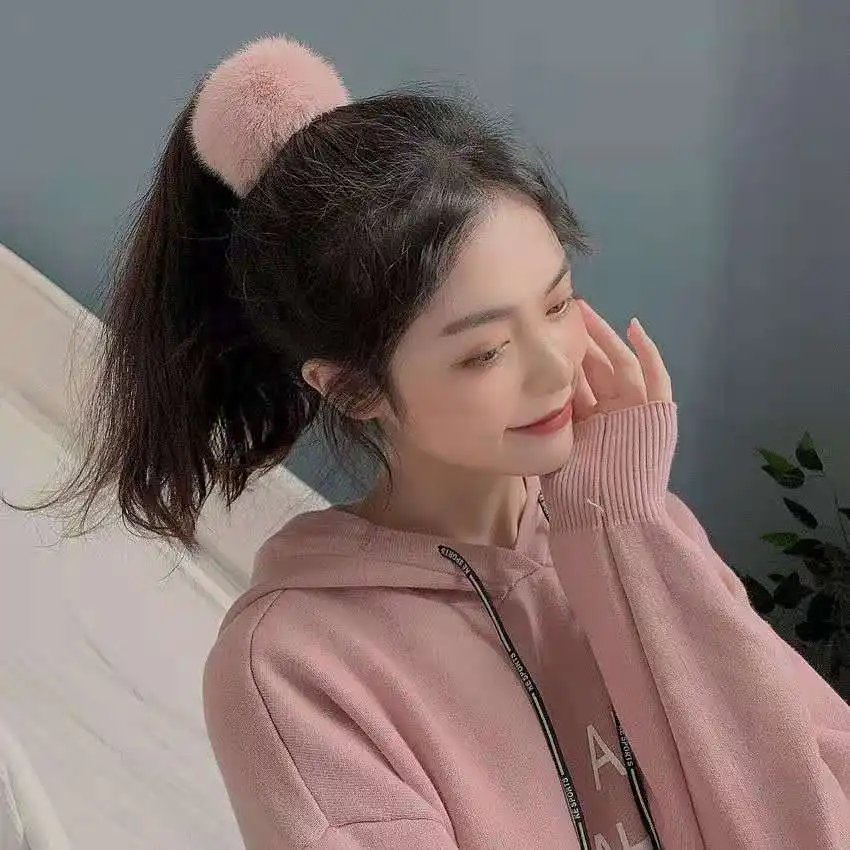 Autumn And Winter Girl Versatile Imitation Rabbit