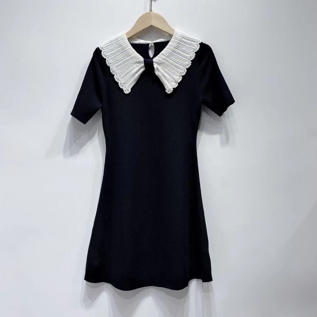 Lapel Knit A-Line Dress, picture 4 of 8