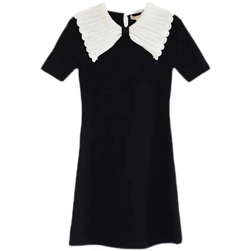 Lapel Knit A-Line Dress, picture 3 of 8