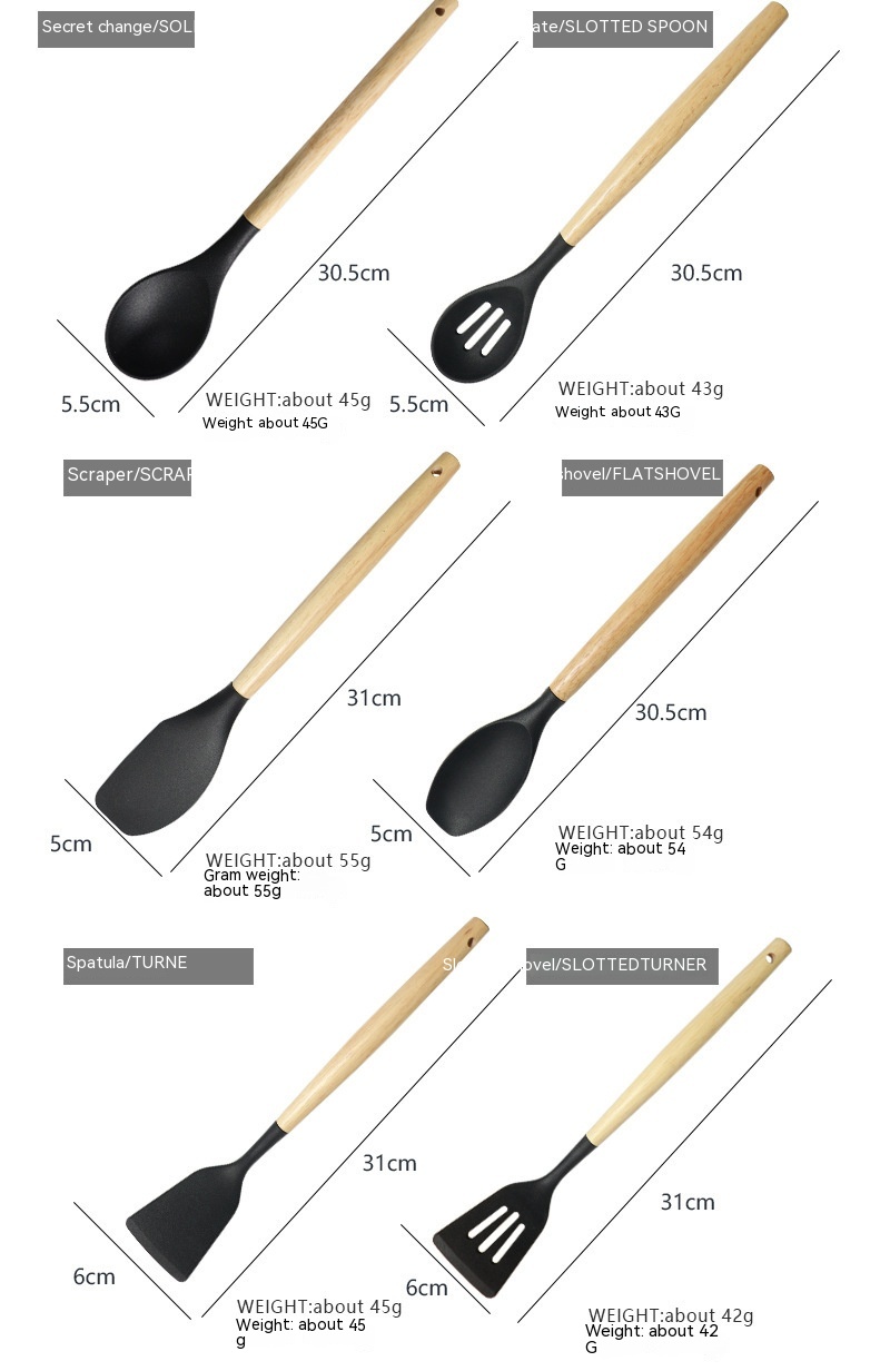 Title 6, Silicone Spatula Soup Spoon Non-stick Pan High ...