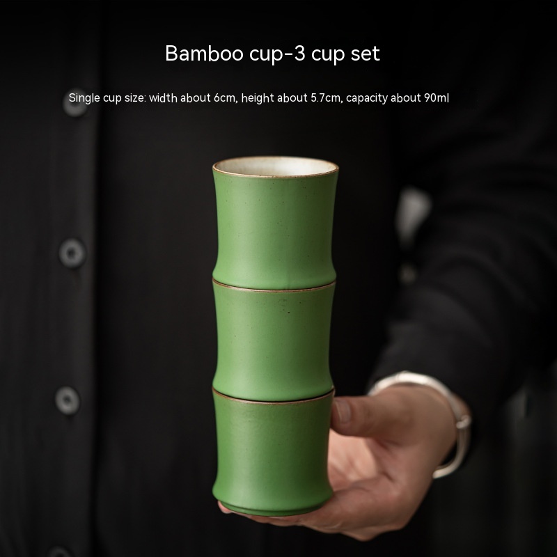 Title 7, Ceramic Bamboo Green Bamboo Tea Household Lands...