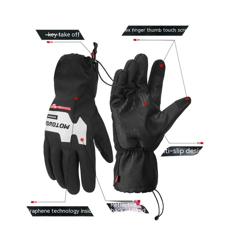 Title 8, Cycling Gloves Touch Screen Gloves Waterproof C...