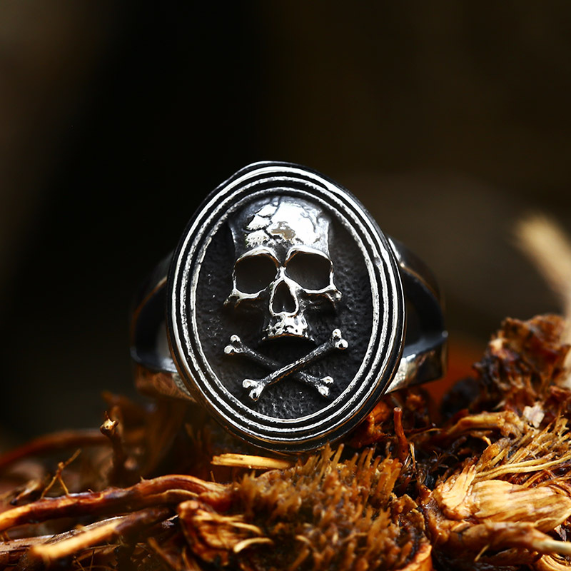 Vintage Stainless Steel Skull Ring