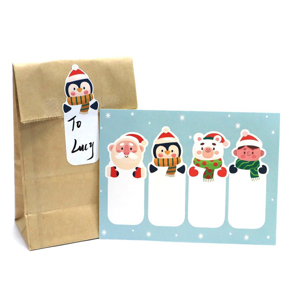 Title 1, 4 Irregular Christmas Stickers