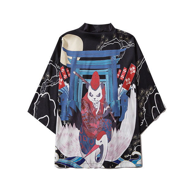 Title 11, National Style Creative Kimono Cloak Printed Ca...