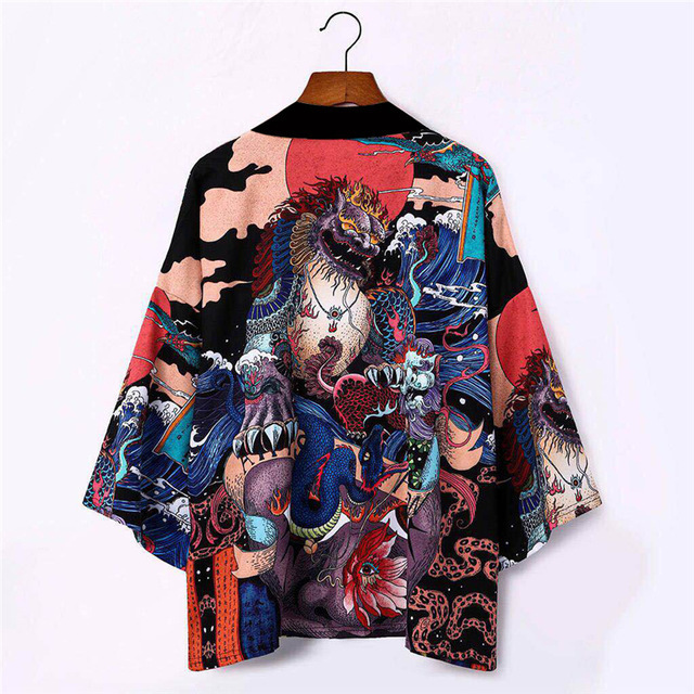 Title 16, National Style Creative Kimono Cloak Printed Ca...