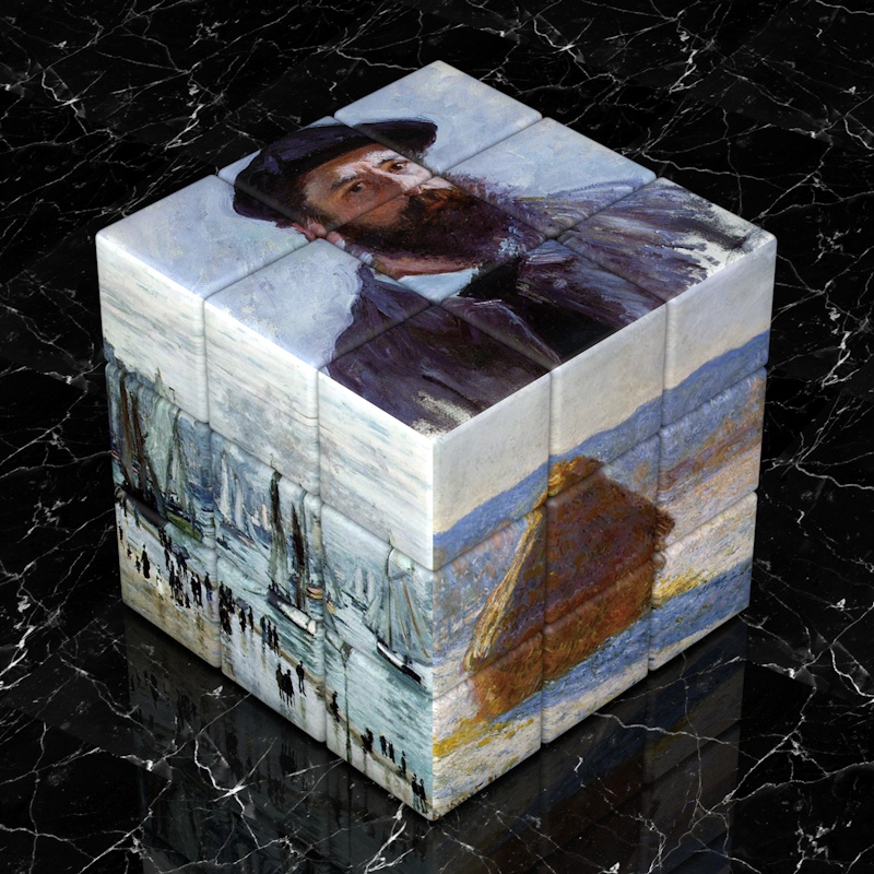 Title 4, Cubo de Rubik 3x3 Van Gogh Girasoles Cielos Est...