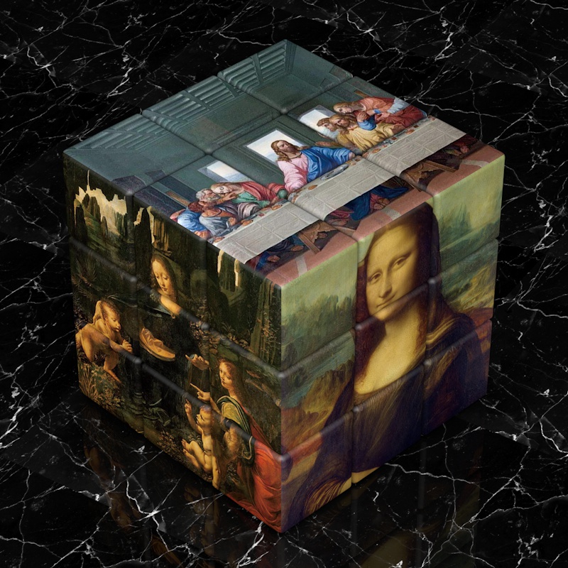 Title 6, Cubo de Rubik 3x3 Van Gogh Girasoles Cielos Est...