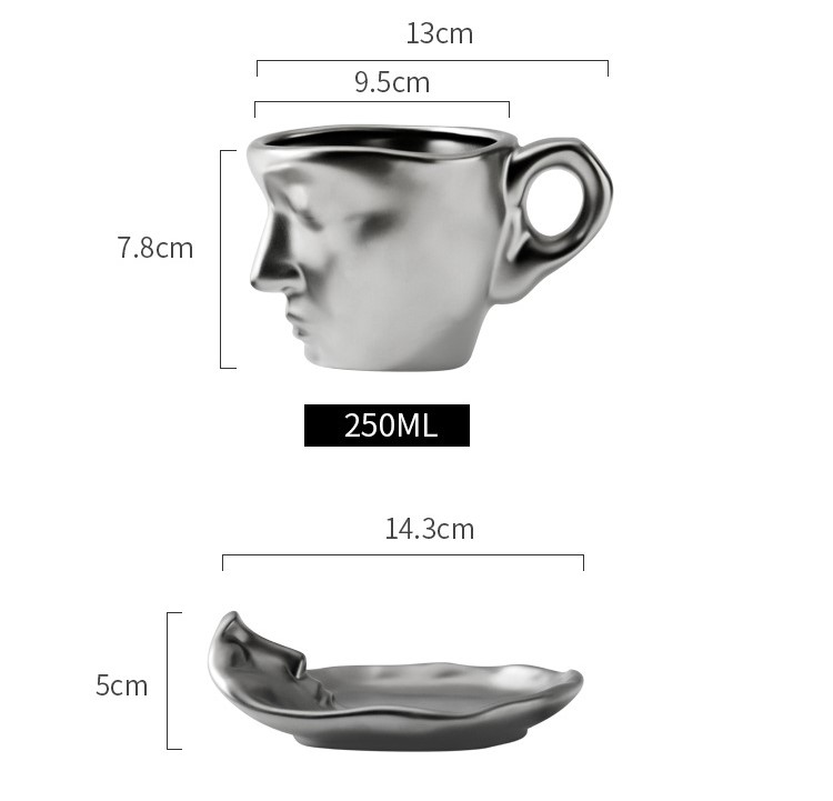 Title 8, Jinfulan New Metal Face Creative Ceramic Kiss B...