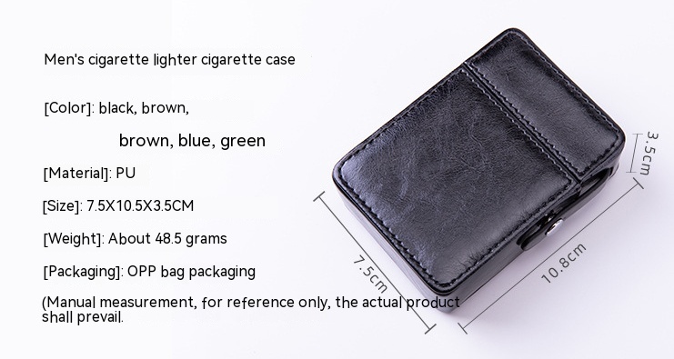 Title 6, Bag Metal Clip Leather Cigarette Flip Cigarette...