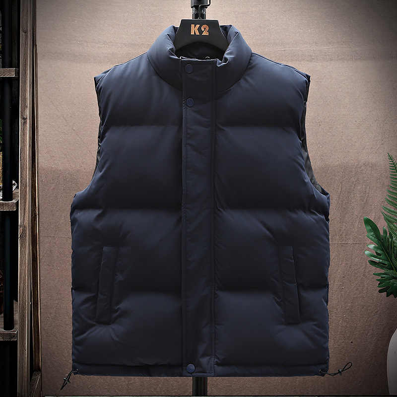 Title 8, Casual Stand Collar Thick Warm Sleeveless Vest ...