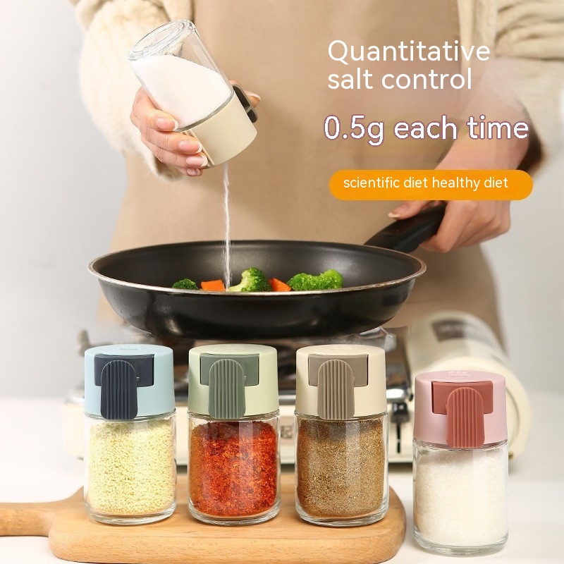 Title 3, Press Type Quantitative 05g Glass Seasoning Bottle